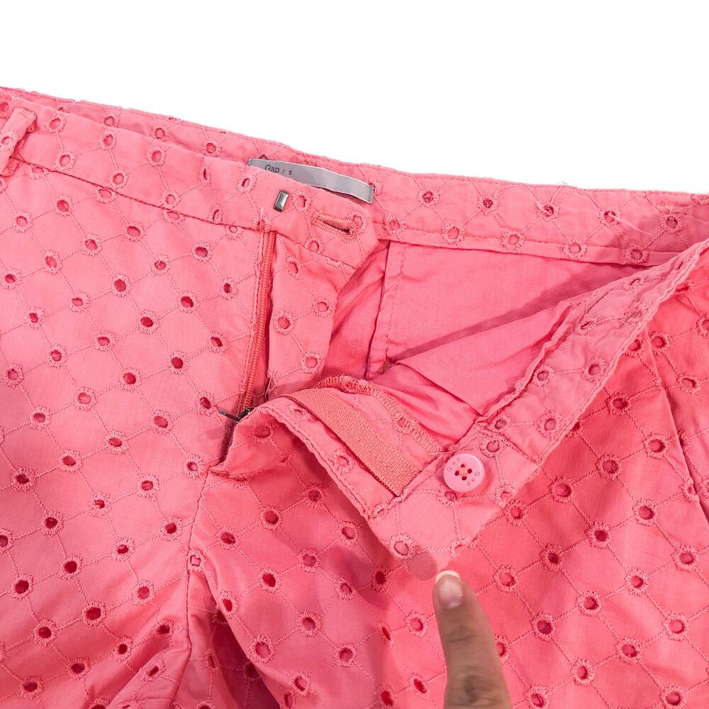 Gap City Shorts in Coral Eyelet - Picture 10 of 11